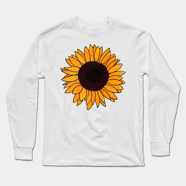 Garden Sunflower Long Sleeve T-Shirt by murialbezanson